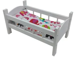 lozeczko-drewniane-biale-dla-lalek-posciel