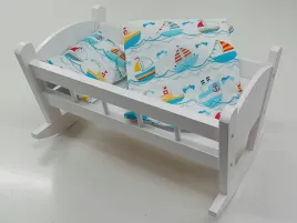 kolyska-dla-lalek-biala-posciel-z-materacem