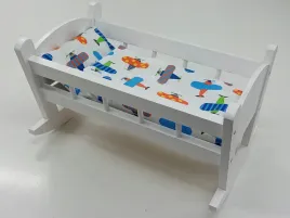 kolyska-dla-lalek-biala-posciel-z-materacem