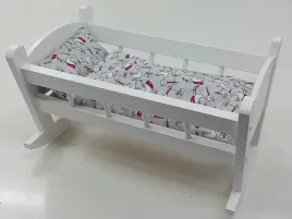 kolyska-dla-lalek-biala-posciel-z-materacem