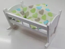 kolyska-dla-lalek-biala-posciel-z-materacem