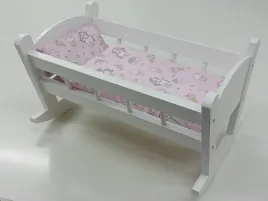 kolyska-dla-lalek-biala-posciel-z-materacem