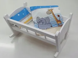 kolyska-dla-lalek-biala-posciel-z-materacem