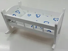 kolyska-dla-lalek-biala-posciel-z-materacem