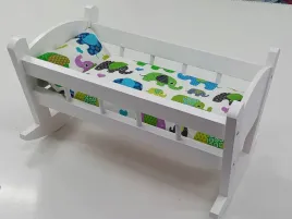 kolyska-dla-lalek-biala-posciel-z-materacem