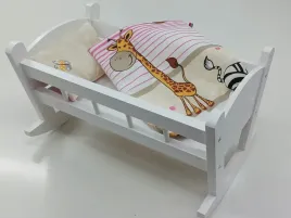 kolyska-dla-lalek-biala-posciel-z-materacem
