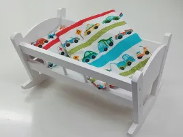 kolyska-dla-lalek-biala-posciel-z-materacem