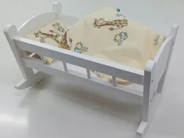 kolyska-dla-lalek-biala-posciel-z-materacem