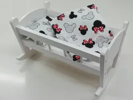 kolyska-dla-lalek-biala-posciel-z-materacem