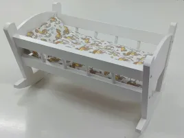 kolyska-dla-lalek-biala-posciel-z-materacem