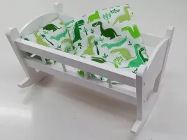 kolyska-dla-lalek-biala-posciel-z-materacem