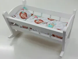 kolyska-dla-lalek-biala-posciel-z-materacem