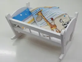 kolyska-dla-lalek-biala-posciel-z-materacem