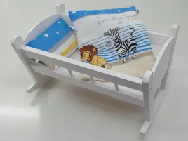 kolyska-dla-lalek-biala-posciel-z-materacem