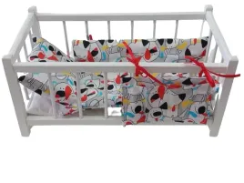 lozeczko-dla-lalek-drewniane-biale-posciel