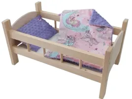 lozeczko-drewniane-dla-lalek-duze-z-posciela