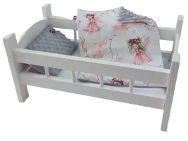 lozeczko-biale-drewniane-dla-lalki-posciel