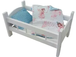 lozeczko-biale-drewniane-dla-lalki-posciel
