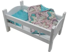 lozeczko-biale-drewniane-dla-lalki-posciel