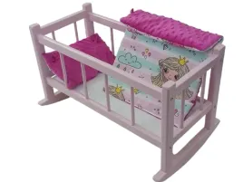 rozowa-kolyska-dla-lalki-kolderka-poduszka-materac-kolebka-rozowa