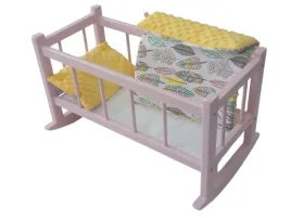 rozowa-kolyska-dla-lalki-kolderka-poduszka-materac-kolebka-rozowa