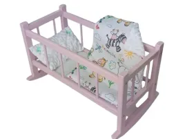 kolyska-dla-lalki-rozowa-kolebka-rozowa