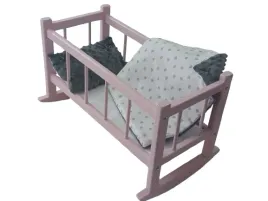 kolyska-dla-lalki-rozowa-kolebka-rozowa