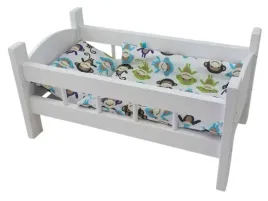 biale-lozeczko-dla-lalek-z-posciela-drewniane-lozeczko