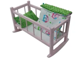 rozowa-kolyska-dla-lalki-kolderka-poduszka-materac-kolebka-rozowa