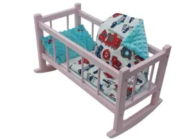 kolyska-dla-lalki-rozowa-kolebka-rozowa