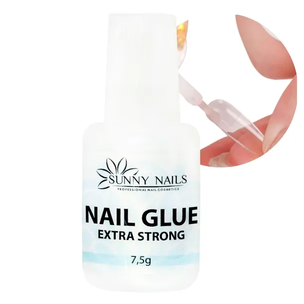 KLEJ DO TIPSÓW Paznokci Cyrkonii Ozdób Nail Glue BARDZO MOCNY CLEAR 7,5 g