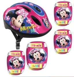 myszka-miki-minnie-zestaw-kask-4-ochraniacze-rower