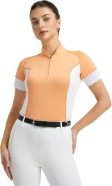 fitst4-sports-damska-koszula-jezdziecka-z-krotkim-rekawem-pomaranczowa-s