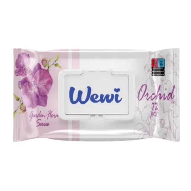 WEWI Orchid Chusteczki Nawilżane o Zapachu Orchidei Dla Dzieci 72szt.
