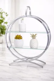 polka-metalowa-okragla-loft-stojaca-regal-dekoracyjny-2-poziomy-szklo-chrom