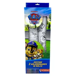 psi-patrol-zestaw-2-kolorowanek-w-rolce-12-flamastrow
