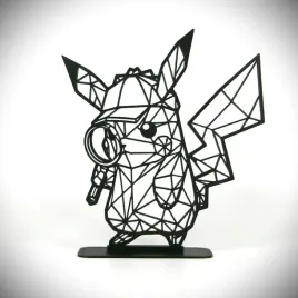 figurka-geometryczna-detektyw-pikachu-pokemon-ozdoba-nowoczesna-druk