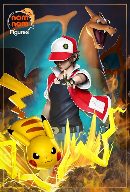 figurka-red-ash-charizard-pikachu-nomnom-figures-druk-3d-14k