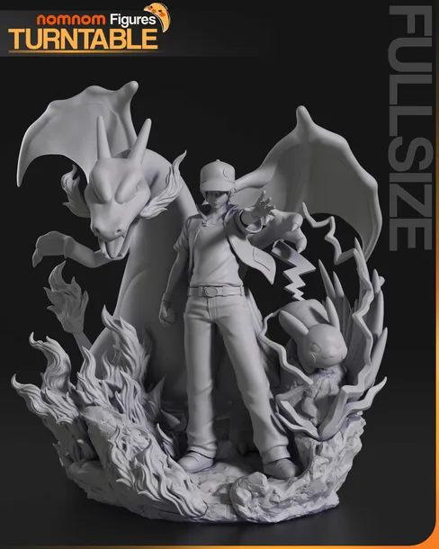 figurka-red-ash-charizard-pikachu-nomnom-figures-druk-3d-14k-wysokosc-produktu-25-4-cm