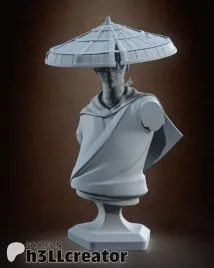 figurka-mizu-blue-eye-samurai-popiersie-h3ll-creator-druk-3d-14k-prezent