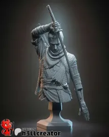 figurka-wolf-sekiro-shadows-die-twice-popiersie-h3ll-creator-druk-3d-14k