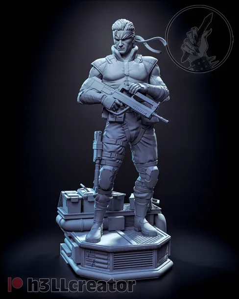 figurka-solid-snake-metal-gear-solid-h3ll-creator-druk-3d-14k-prezent-stan-nowy