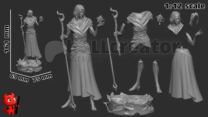 figurka-viktor-arcane-h3ll-creator-druk-3d-14k-prezent-stan-nowy-wysokosc-produktu-16-1-cm