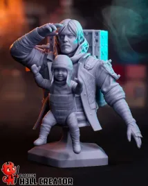 figurka-sam-porter-bridges-death-stranding-popierise-h3ll-creator-druk-3d
