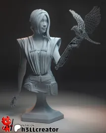 figurka-songbird-cyberpunk-2077-popiersie-h3ll-creator-druk-3d-14k-prezent