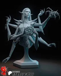 figurka-lolth-dungeons-and-dragons-popiersie-h3ll-creator-druk-3d-14k-prezent