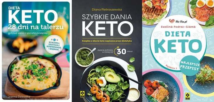 PAKIET 3X DIETA KETO 28 DNI + SZYBKIE DANIA KETO + DIETA KETO - ZIELEWSKA