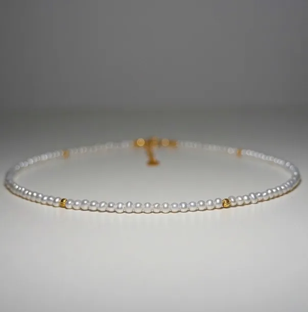Naszyjnik Szczęścia Perła 3mm - Crystals Break 3 rozmiary!