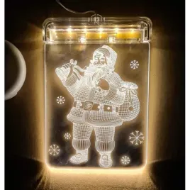 witraz-led-3d-wiszacy-lampki-swiateczne-mikolaj
