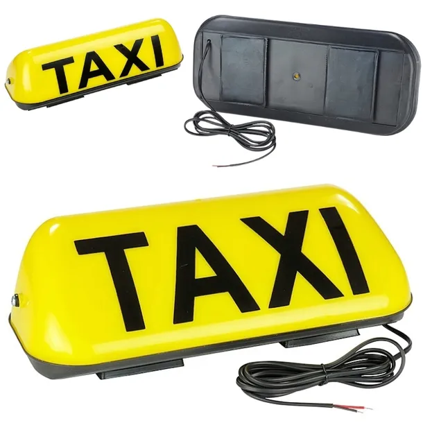 LAMPA KOGUT TAXI GAPA LED ŻÓŁTA NA MAGNES PODŚWIETLANA SZPAKÓWKA NA AUTO
